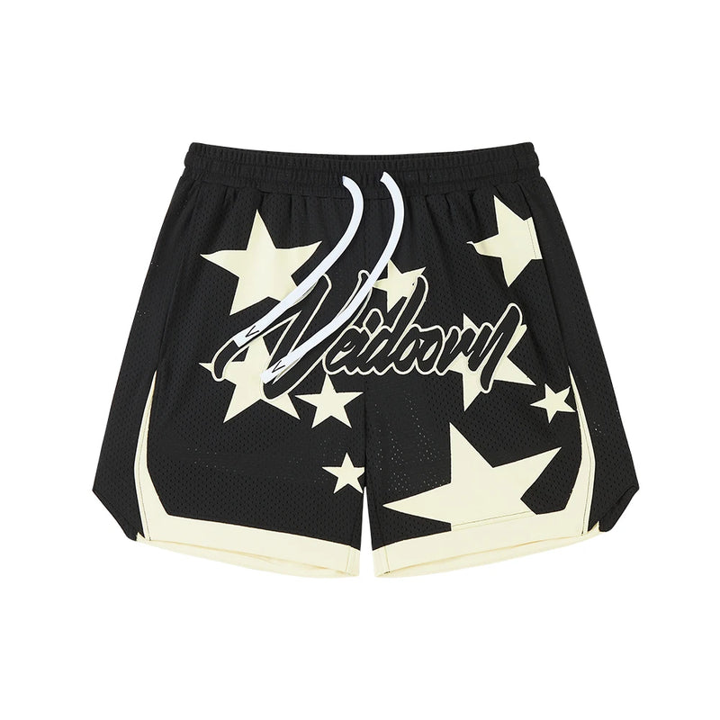Street Style Basketball Shorts with Side slits Polyester Spandex Quick Dry Summer Men's Mesh Gym Shorts