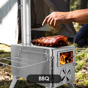 Camping wood stove stainless steel tent portable burning - View 4 | SAMAG