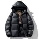 White Goose Down Jacket Black Gold Design Fashion Versatile Winter Down Jacket 2025 New Windproof Hooded Brand Men's Clothing 5