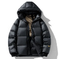 White Goose Down Jacket Black Gold Design Fashion Versatile Winter Down Jacket 2025 New Windproof Hooded Brand Men's Clothing 5