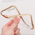 For IPhone 8 Plus Case Luxury Gold Plating Soft Silicone Gel Case for IPhone 14 13 11 Pro 12 Mini X XR XS Max 7 Plus Cover