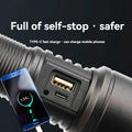 High Power Black Mirror Purple Light Detection Torch Powerful 365NM UV Flashlight Type-C USB Rechargeable LED Ultraviolet Lamp
