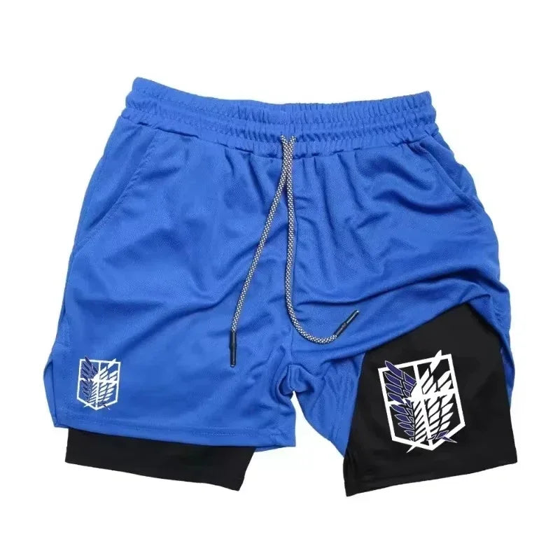 2026 New Two-in-One Sports Shorts, Men's Sportswear Breathable and Casual Double-Layer Basketball Shorts M-3XL0611