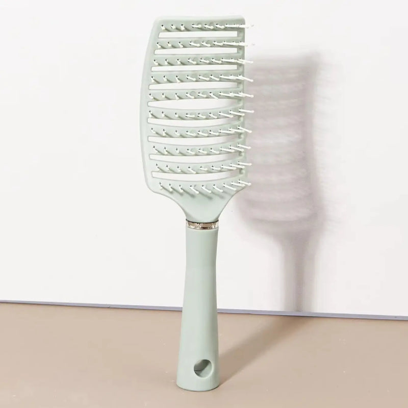 Curling brush - ergonomic handle, hollow design, durable rubber bristles, suitable for all types of hair