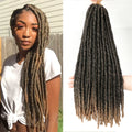 Synthetic Crochet Braiding Hair Extensions Dreadlocks Ombre Brown Colored X-TRESS Soft Straight Faux Locs Braids Hair For Women
