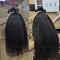 30 32 Inch Indian Raw Virgin Unprocessed 100% Human Hair 12A Kinky Straight Bundles Yaki Straight Double Weft Bulk Braiding Hair