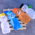 4Pcs 8OZ Honey Bear Straw Cups for Babies with Flexible Straws Cleaning Tools Therapy Sippy Bottle for Speech Feeding Training