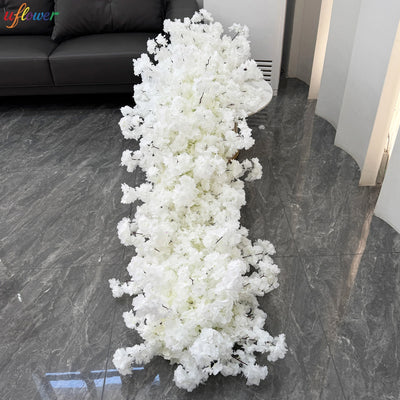 Uflower White Rose Cherry Blossom Wedding Arch Floral Row | SAMAG