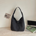 Korean Style Canvas Handbag for Women Large Capacity Lightweight Shoulder Underarm Bag Casual Multi-pocket Tote Commute Bag