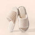 Men's open Toed Slippers Autumn and Winter Indoor Anti slip Breathable Bedroom Silent Couple's home Shoes for Srping and Autunm