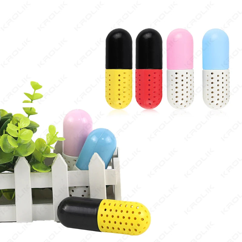 4/2pcs Deodorizer Shoe Closet Steriliser Eliminator Drawer Air Purifying Smell Remover Capsule Shape Moisture Absorber Dryer Bal