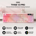 EPOMAKER TH108 V2 PRO Full Size ANSI US Layout Gasket Tri-mode Wireless Mechanical Gaming Keyboard with RGB Backlight for Mac/PC