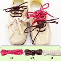 1 Pair Retro round Leather Rope Shoelaces Durable Flat Combination Sports Training Shoe Laces for Footwear