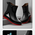 Rain Shoes Men's Medium Tube Non-slip Waterproof Shoes Outdoor Water Boots Thermal Short Tube Rubber Shoes Men