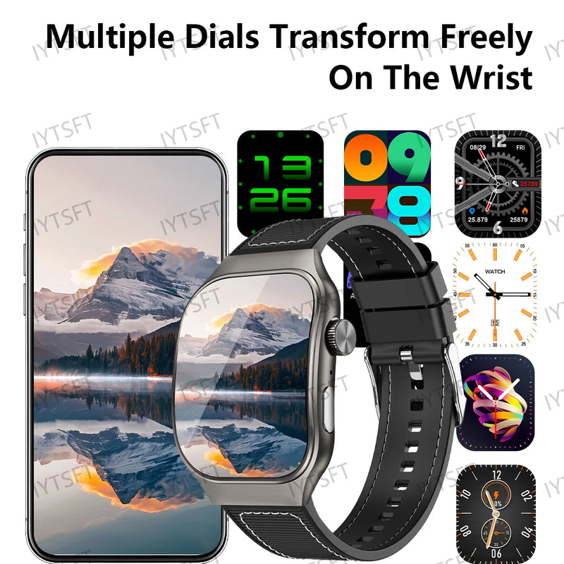 LAXASFIT 2.01 Inch Curved Screen Men's Smart Watch Bluetooth 5.3 HD Call Multiple Sports Modes Woman Smart Watch Holiday gifts