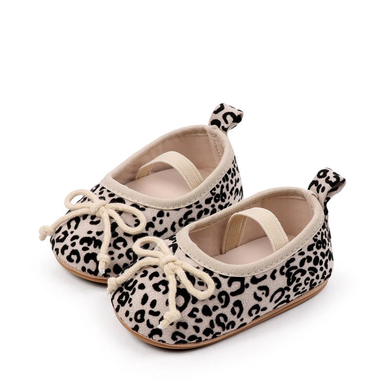 New Bow Decor Leopard Print Baby Pre - Walkers Elastic Band - View 5 | SAMAG