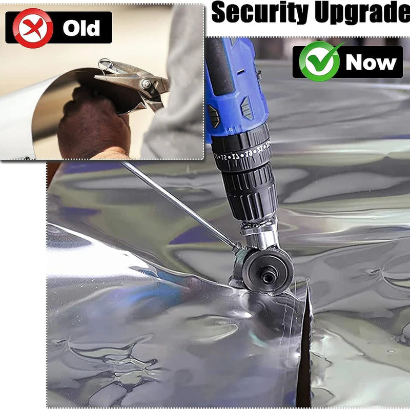 Electric Drill Plate Cutter Attachment Double Headed Free Cutting Tools Iron Metal Sheet Punch Scissors - Visuel 3 | SAMAG