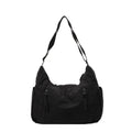Summer Women Solid Color Shoulder Bag Fashion Lightweight Versatile Travel Crossbody Bag Commuter Nylon Large Capacity Hobo Bag