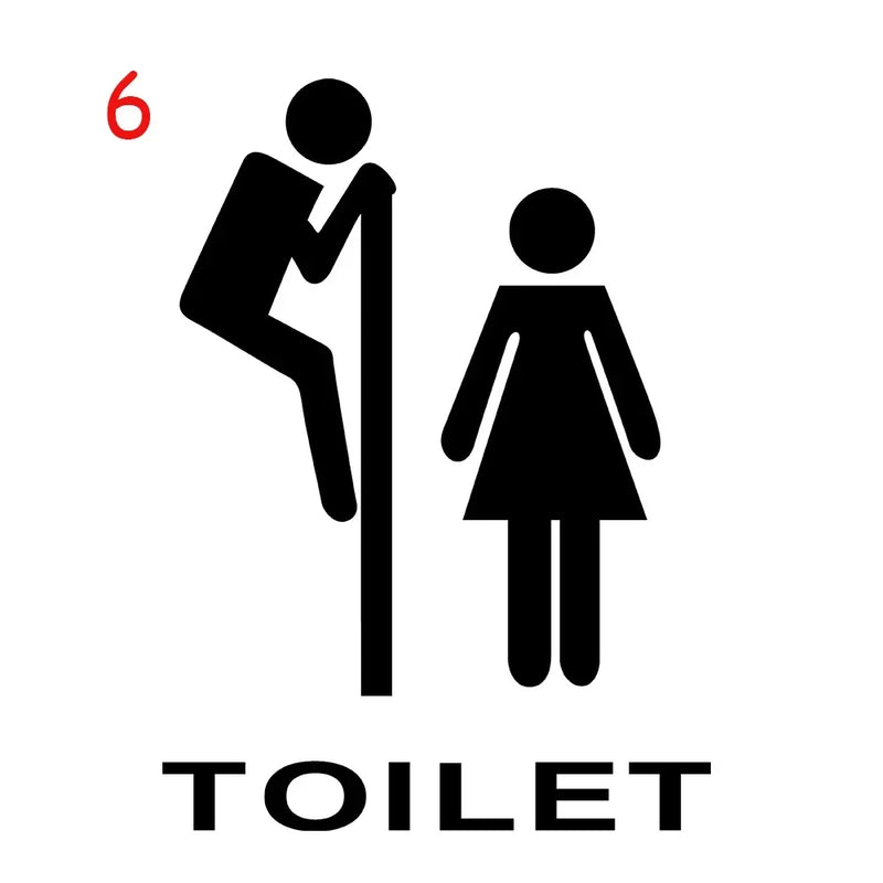 Waterproof Bathroom Home Art Door Decor Removable Wall Sticker Vinyl Poster Toilet Decals Fashion High Quality