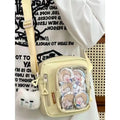 Y2K Mini Women's Korean Style Casual Crossbody Bag with Transparent Pocket, Small Shoulder Bag, Wallet and Phone DIY Bag