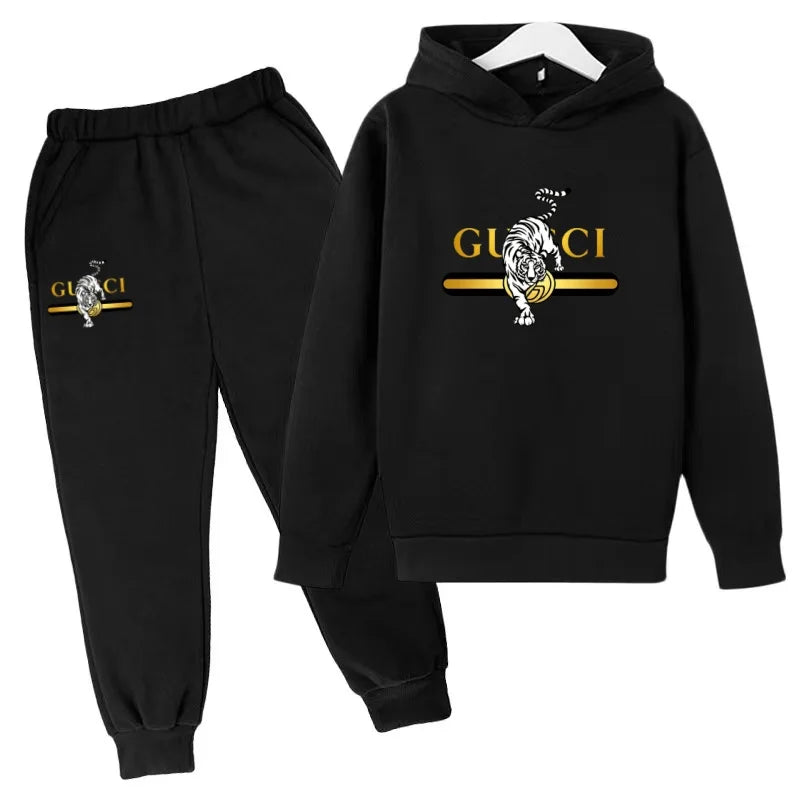 Hooded Sweatshirt + Pants - casual Sports Outfit - letter - View 6 | SAMAG