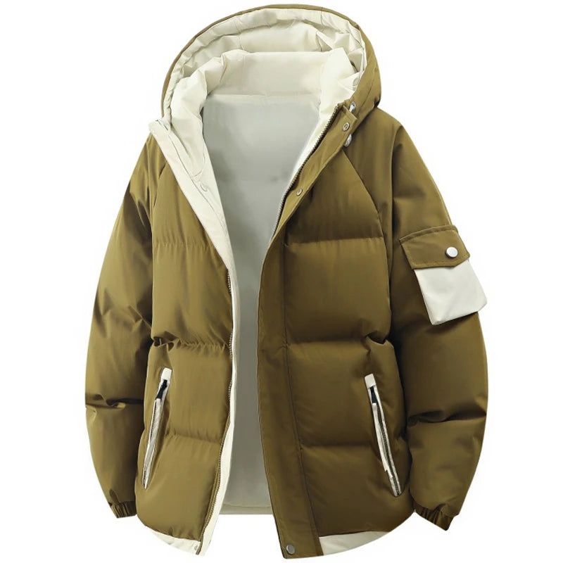 Men's Jacket Stand Collar mens Parka Winter New down jacket fleece Warm Jackets men business leisure coat baseball coats 8855
