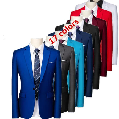 22 Color Men's Suit Jacket, Single Button V-neck Dress | SAMAG