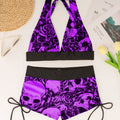 Square Neck Modest Bikini Set With Skull Print | SAMAG