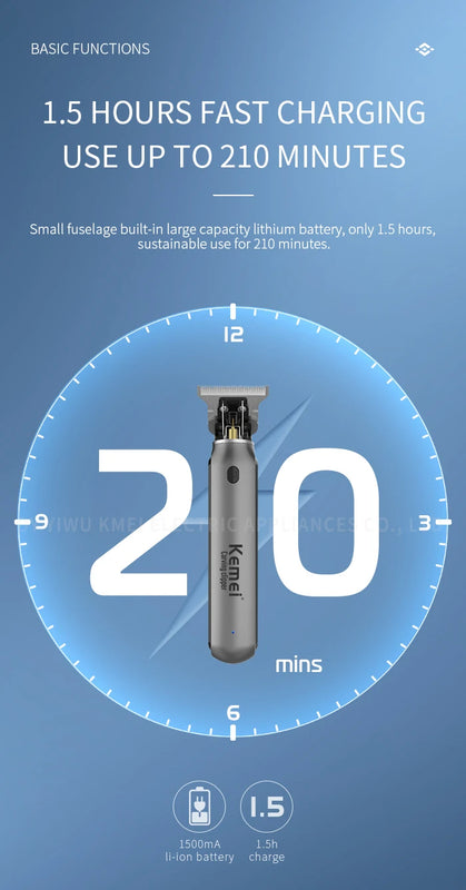 Kemei Professional Hair Clipper Electric Clippers New Electric Men Retro Head Carving Oil Head Trimmer Electric Shaver km-1757