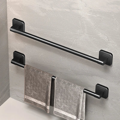 Bathroom Towel Holder White Without Drilling Black Rack | SAMAG