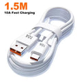 5 IN 1 GaN Desktop Charger For IPhone17 16Pro Laptop Samsung 240W Fast Charging Adapter 10A USB To Type-C Cable 3PD 2USB Charger