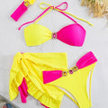 2026 Glamorous Multicolor Swimwear with Unique Pattern High-Cut Legs Perfect for Beach Wear Pool Parties Summer Getaway Vacation
