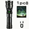 2PCS Super Bright Rechargeable LED Flashlight with COB Side Light & Digital Display, USB-C Fast Charging, Zoomable Tactical Torch for Outdoor Camping Hiking Emergency