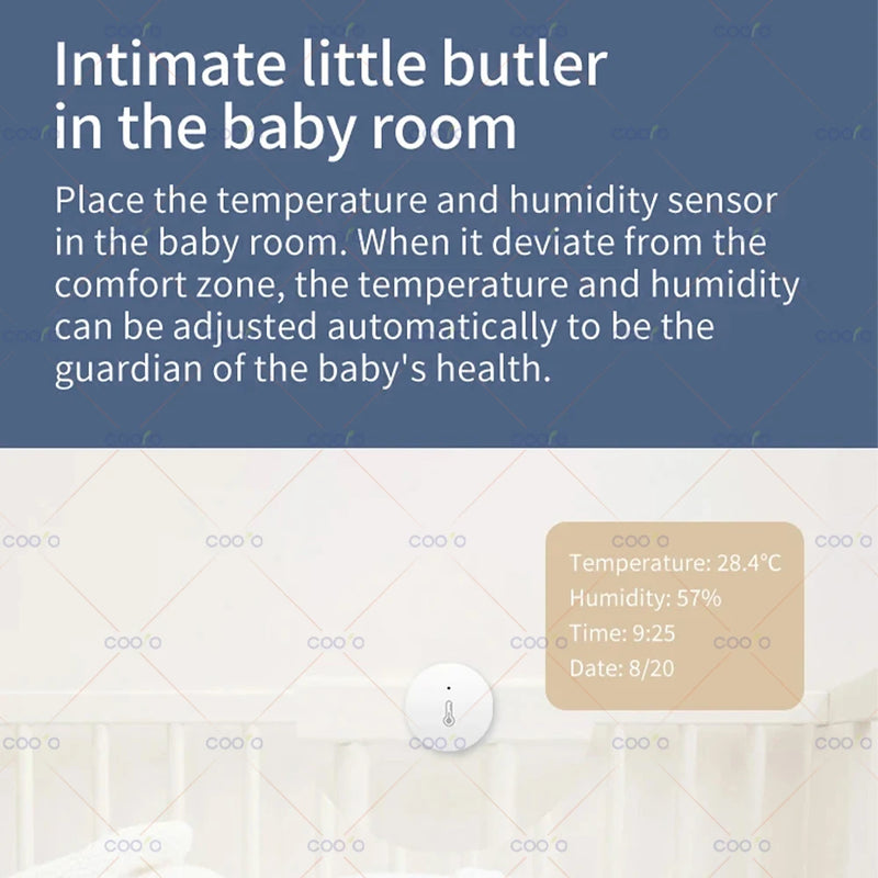 Ewelink Zigbee Temperature And Humidity Sensor Remote Monitor Battery Powered Works With Alexa Google Home Zigbee2MQTT