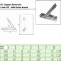 2X 45Degree 2020 3030 4040 4545 3060 4080 4590 Inside Corner Angle Bracket Connection Joint For Aluminum Profile 3d Printer Part