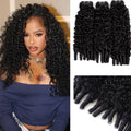 10-30 Inch Burmese Curly Bundles Curly Bundle Brazilian Virgin Hair 1/3/4 Bundle 12A Weave Extensions Natural Black Human Hair Bundles And Weaves