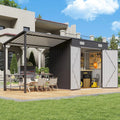 5.6x3.5 FT Outdoor Storage Shed & Hardtop Gazebo Combo | SAMAG