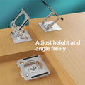 Desktop tablet stand, with hollowed-out heat dissipation, available in two options: rotatable and non-rotatable