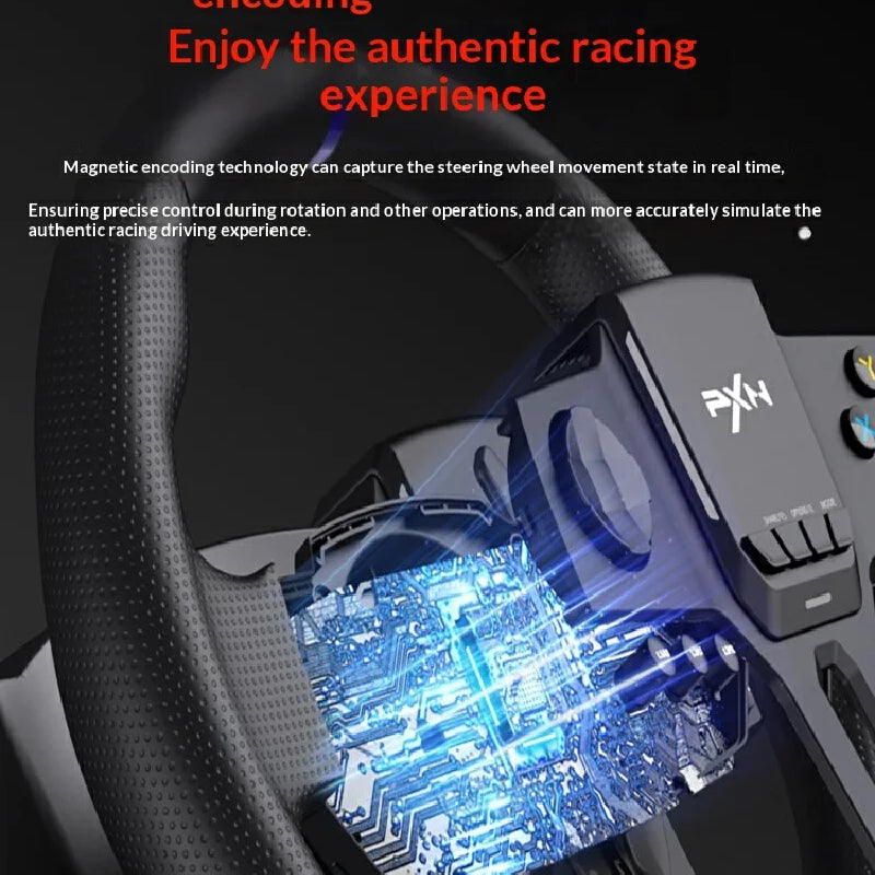 PXN V900 GEN2 Gaming Steering Wheel Driving Racing Simulator 270°/900° Rotation For PC Switch PS3 PS4 Xbox One,Xbox Series X/S