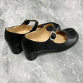 Ballet Style Fashion Split toe Mary Janes Women Pumps Comfortable Soft Leather Thick High heels Spring Summer Tabi Chunky Shoes