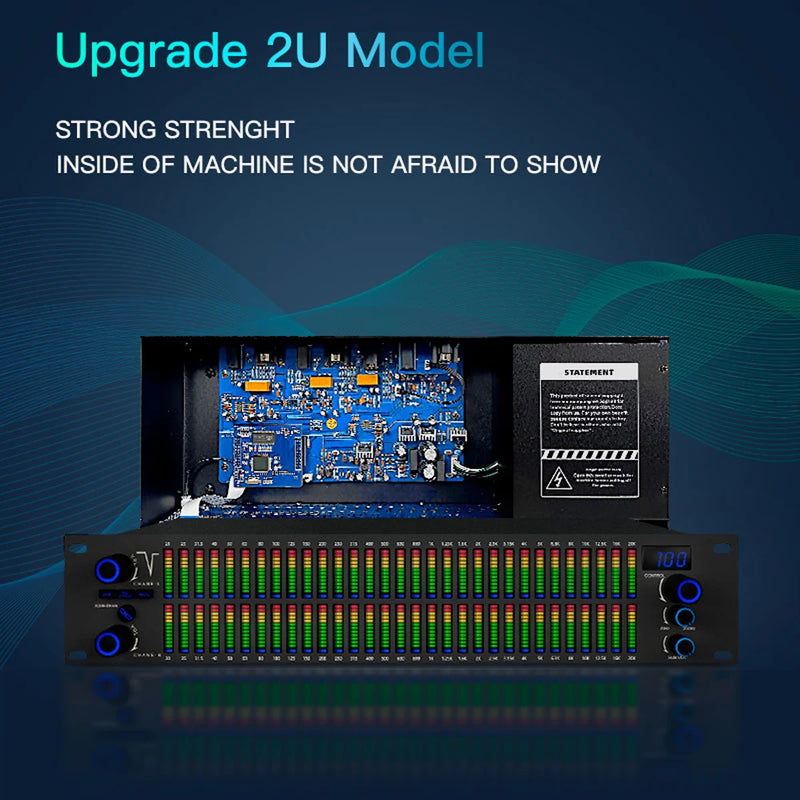 Paulkitson EQ312 Professional Digital 2U 31-band Graphic Audio Equalizer Processor Home Karaoke Speaker Management System