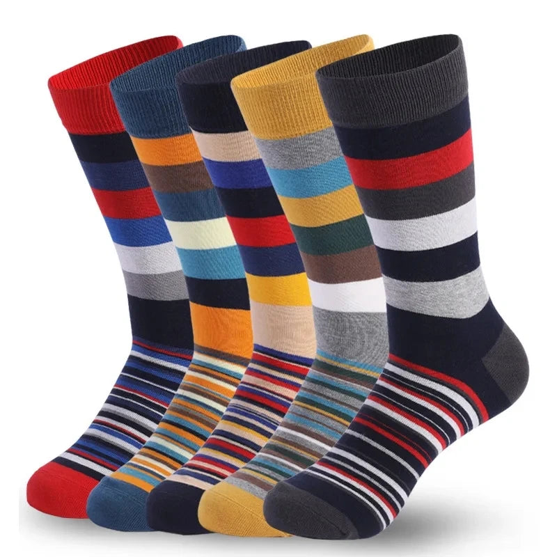 5 pairs of men's classic colored mid-calf socks | SAMAG