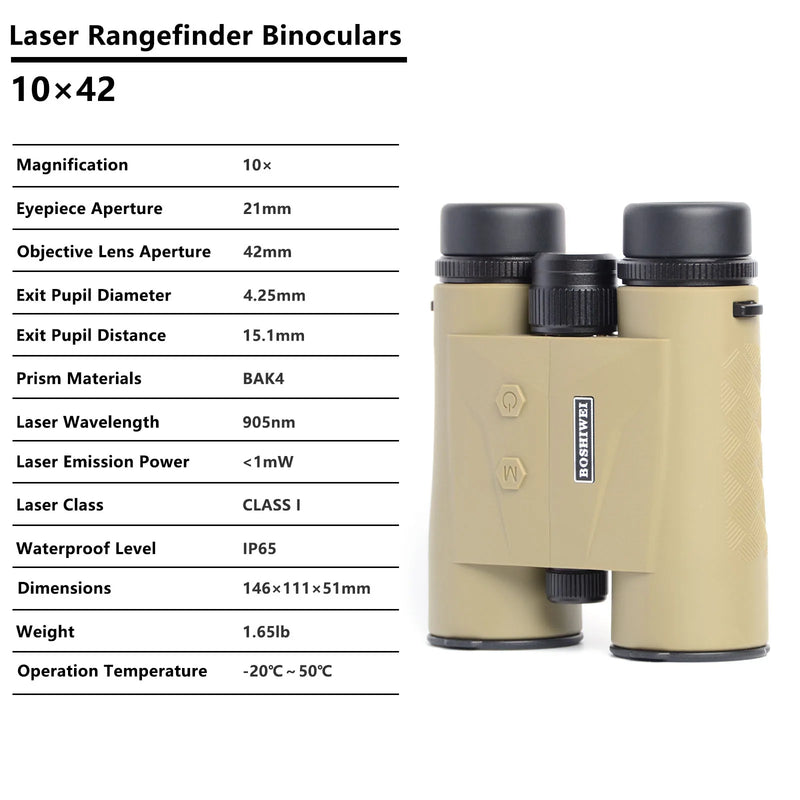 BOSHIWEI 10x42 Laser Rangefinder Binoculars Multicoated - View 2 | SAMAG