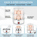Dual-Layer Microwave Egg Cooker, BPA-Free Rapid Egg Boiler with Anti-Splatter Lid, Versatile Poacher for Fast & Healthy Eggs