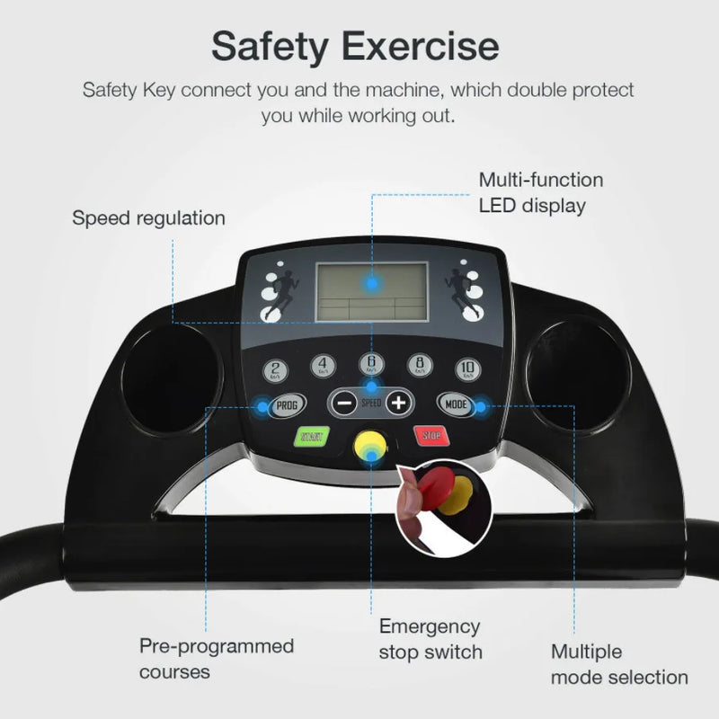 Electric Treadmill, Foldable Mini Home Use, Quiet | SAMAG