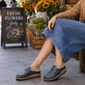 Comwarm Vegan Leather Women's Clogs With Arch Support Classic loafer-inspired Design Slides Cork Footbed Outdoor Mules For Women