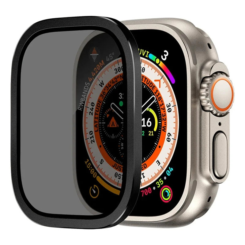 HD/privacy Anti-Scratch Screen Protectorfor Apple Watch Ultra 2 49mm Aluminium Alloy Case+Tempered Glass iWatch Ultra 49mm Film