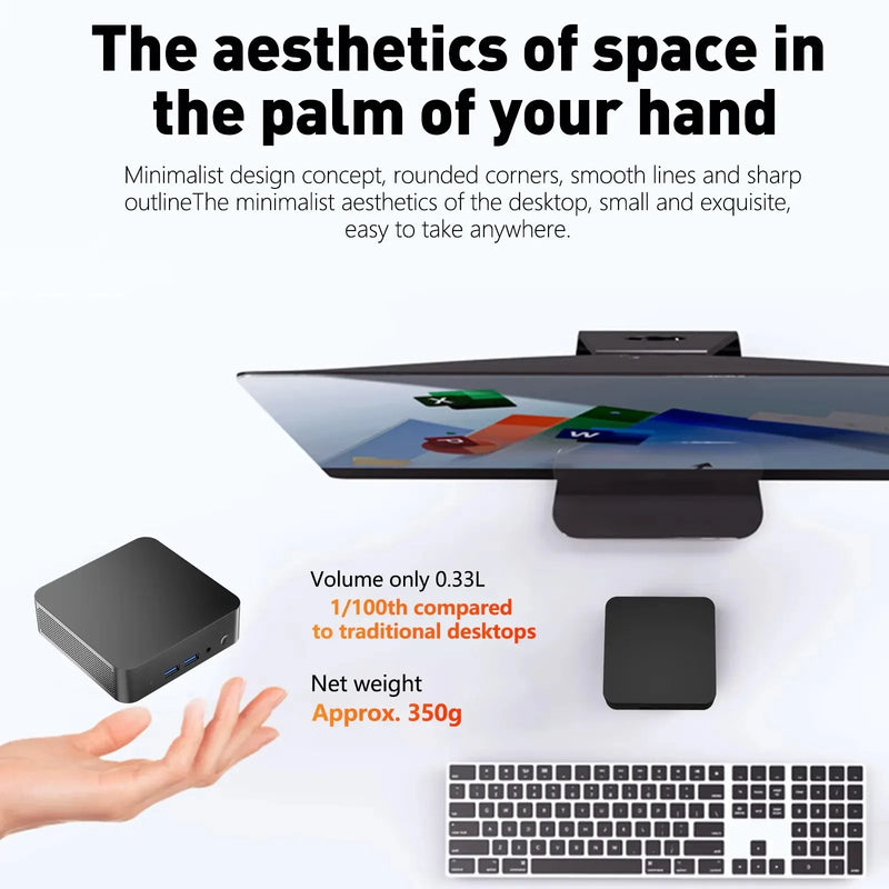 MINI PC Windows 11 Intel Core i9 10980HK 32GB RAM 1/2TB SSD WIFI 6 BT5.2 4K HD Mini Gaming Office Study Pc With 3-screen display