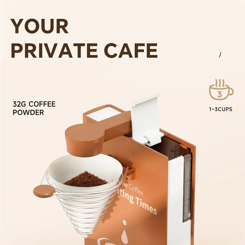 B01C-Portable Electric Foldable Pour Over Coffee Maker Machine For Home Automatic Tea Brewing Function US Plug Included Brewer A