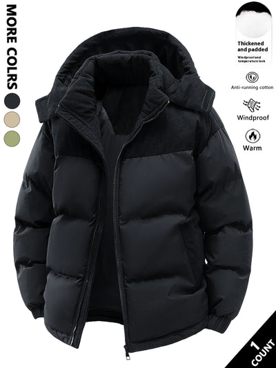 Men's Hooded Cotton Jacket, Thickeneded and Warm | SAMAG